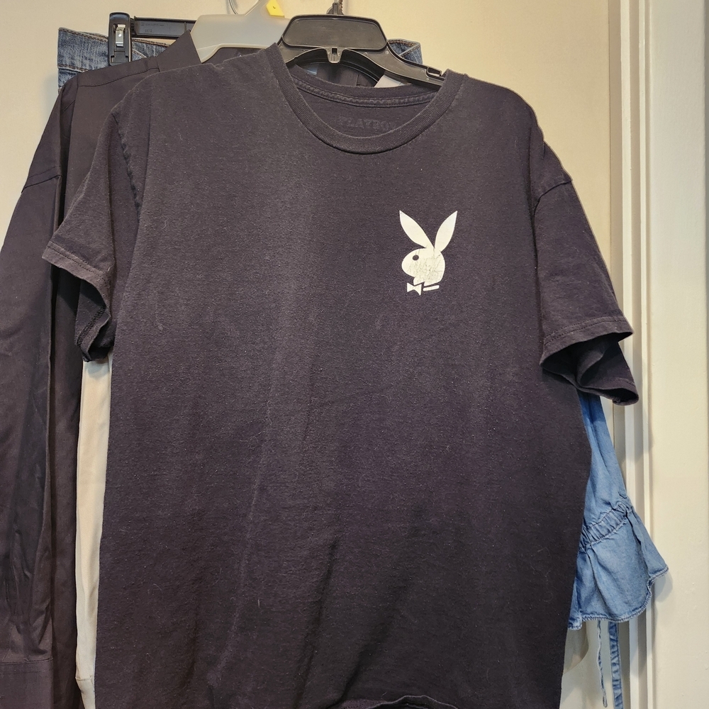 Playboy Black T-Shirt with White Logo